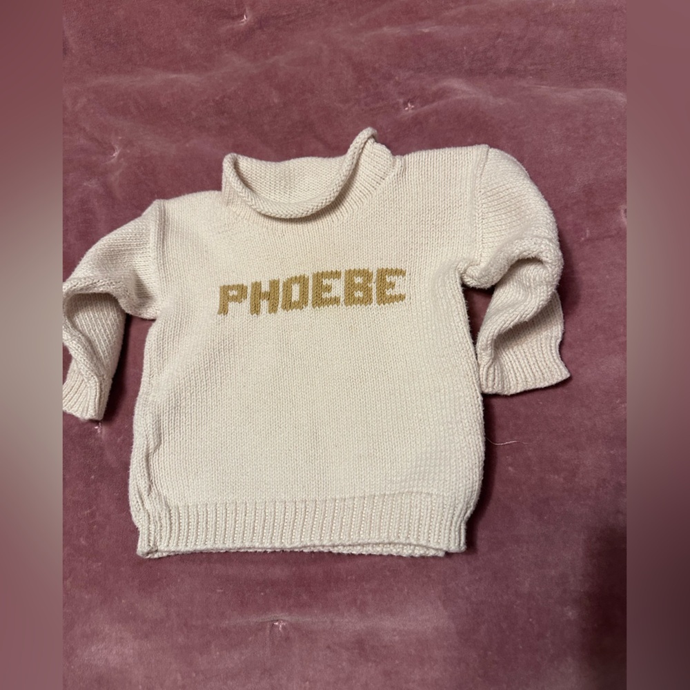 Phoebe Kids Cream Hand knit Sweater